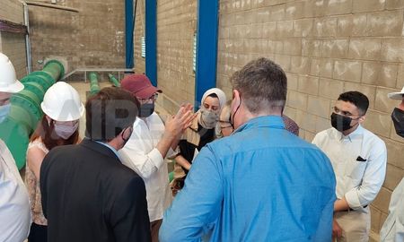Este miércoles los cuadros técnicos de Santa Fe y Córdoba, recorrían junto con emisarios de Kuwait la planta potabilizadora de Coronda.