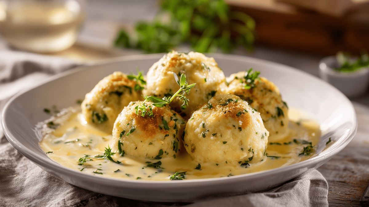 El knödel es fácil de preparar. El knödel es fácil de preparar. 