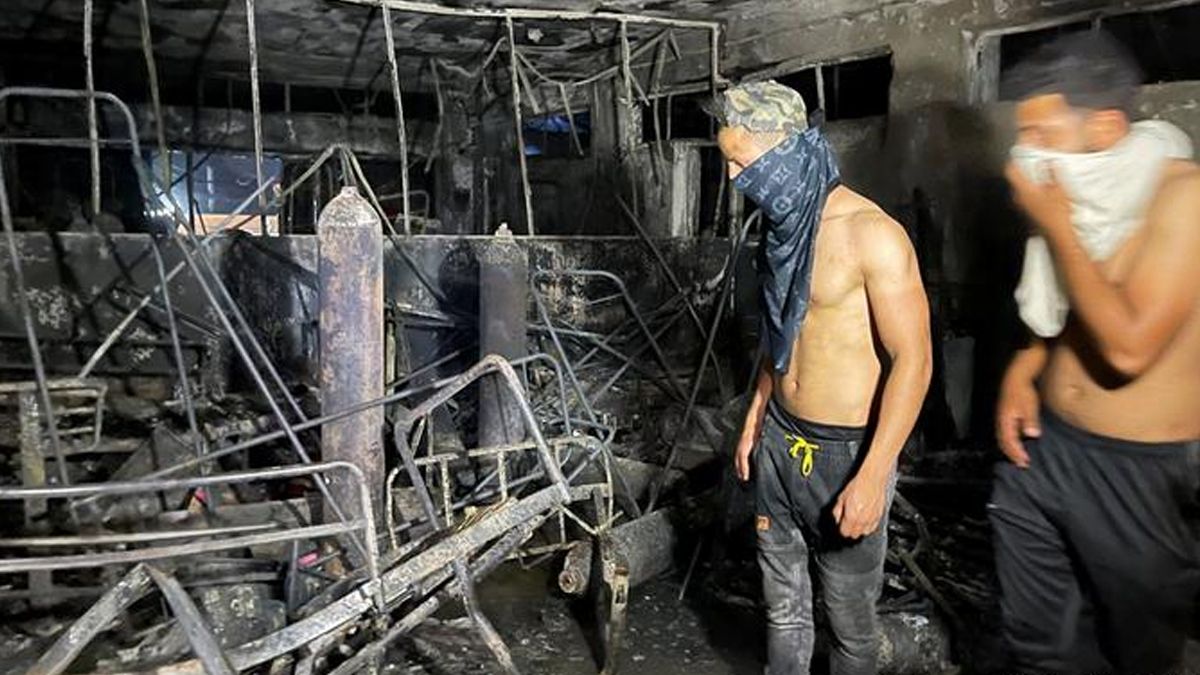82 personas murieron y 110 resultaron heridas el sábado por la noche en Irak en un incendio en un hospital﻿