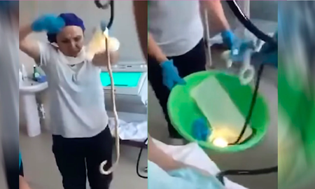 Una serpiente entró por la boca de una mujer que dormía una siesta Una serpiente entró por la boca de una mujer que dormía una siesta