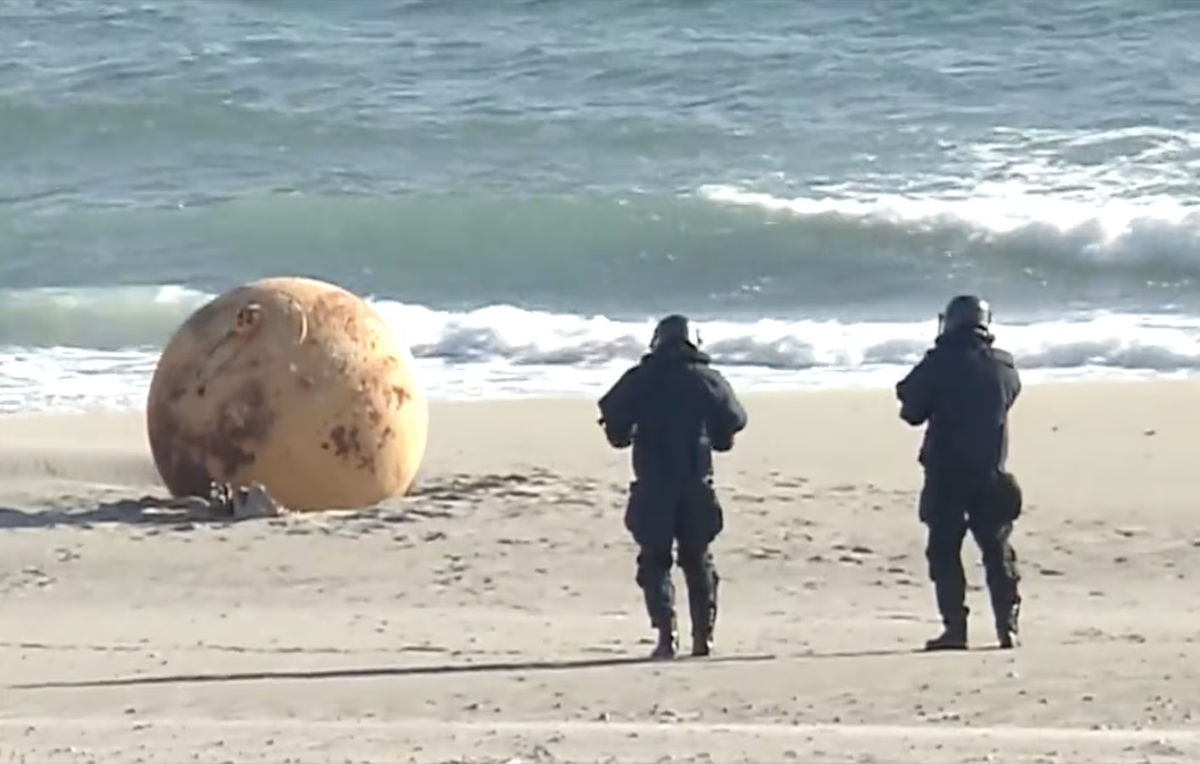 Qué se sabe de la misteriosa bola gigante que apareció en una playa de Japón