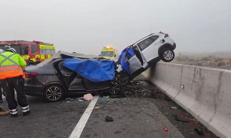 Así quedaron los autos tras el accidente fatal. Así quedaron los autos tras el accidente fatal.