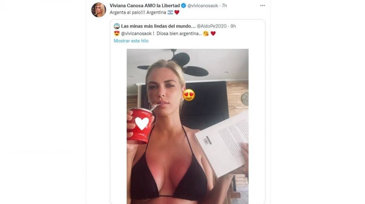 Viviana Canosa publicó una foto en bikini y fue furor en la red