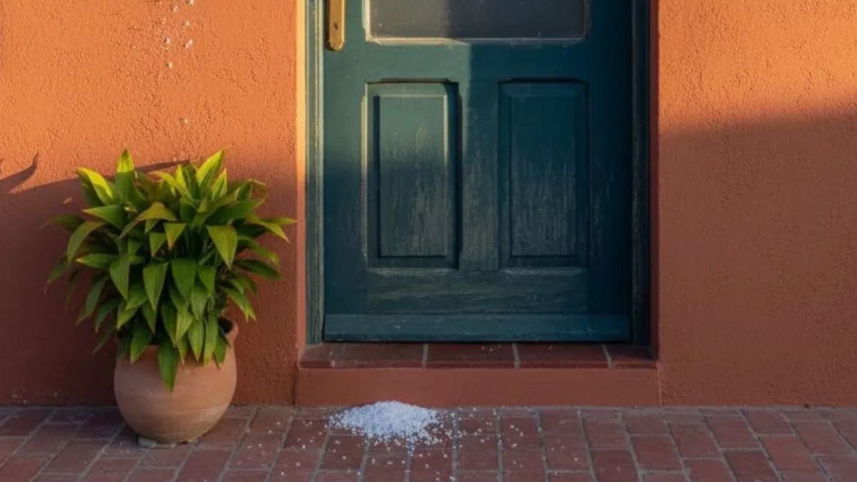 Este ritual consiste en colocar sal en la puerta de entrada.