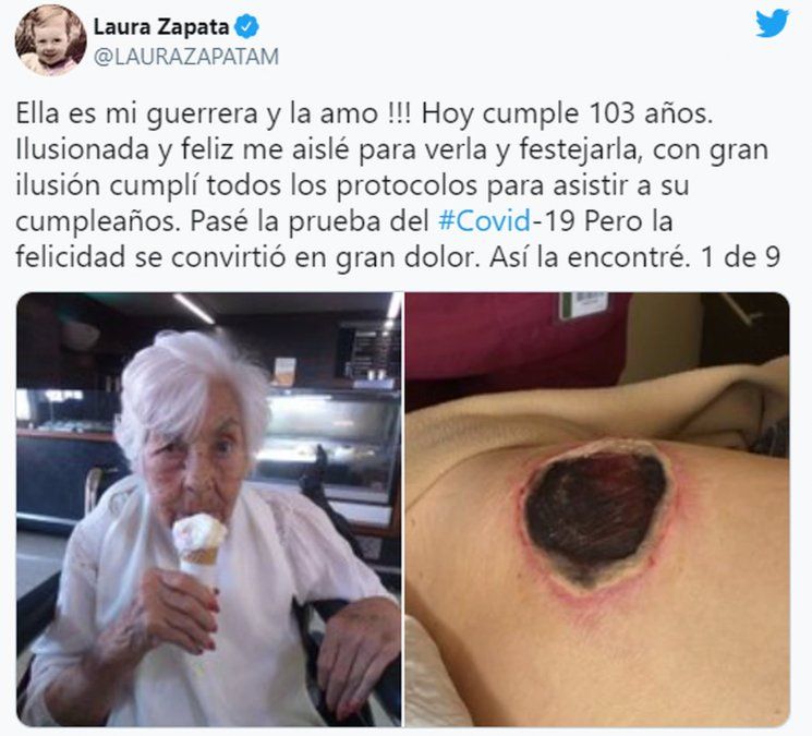Eva Mange vivió un calvario en el geriátrico donde estaba.