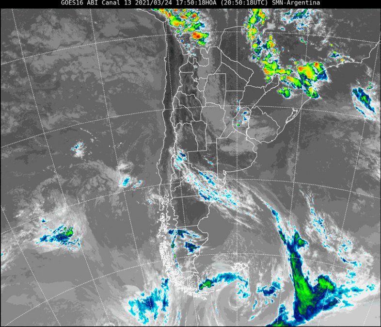 El avance desde el sur de un frente de aire frío que durante la noche de este miércoles comenzará a interactuar con la masa más cálida y húmeda presente en nuestra zona. Esto producirá un incremento de la inestabilidad, con lluvias y tormentas que abarcarán tanto el jueves como el viernes.