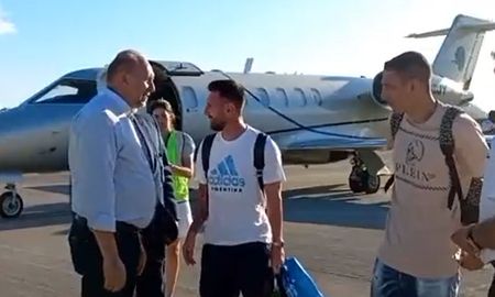 Perotti, Messi y Di María el último martes en Rosario. Perotti, Messi y Di María el último martes en Rosario.