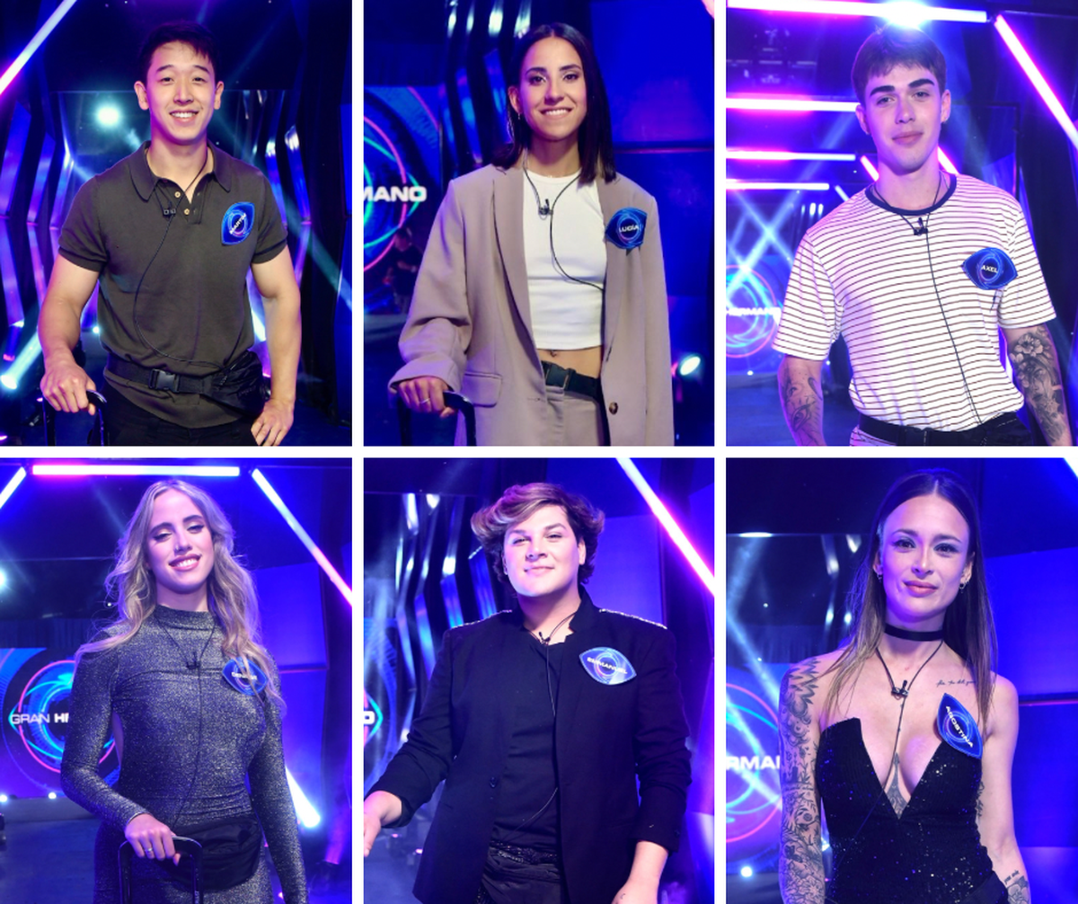 Seis de los nuevos participantes de Gran Hermano: Martín, Lucía, Axel, Denisse, Emmanuel y Agostina. Seis de los nuevos participantes de Gran Hermano: Martín, Lucía, Axel, Denisse, Emmanuel y Agostina.