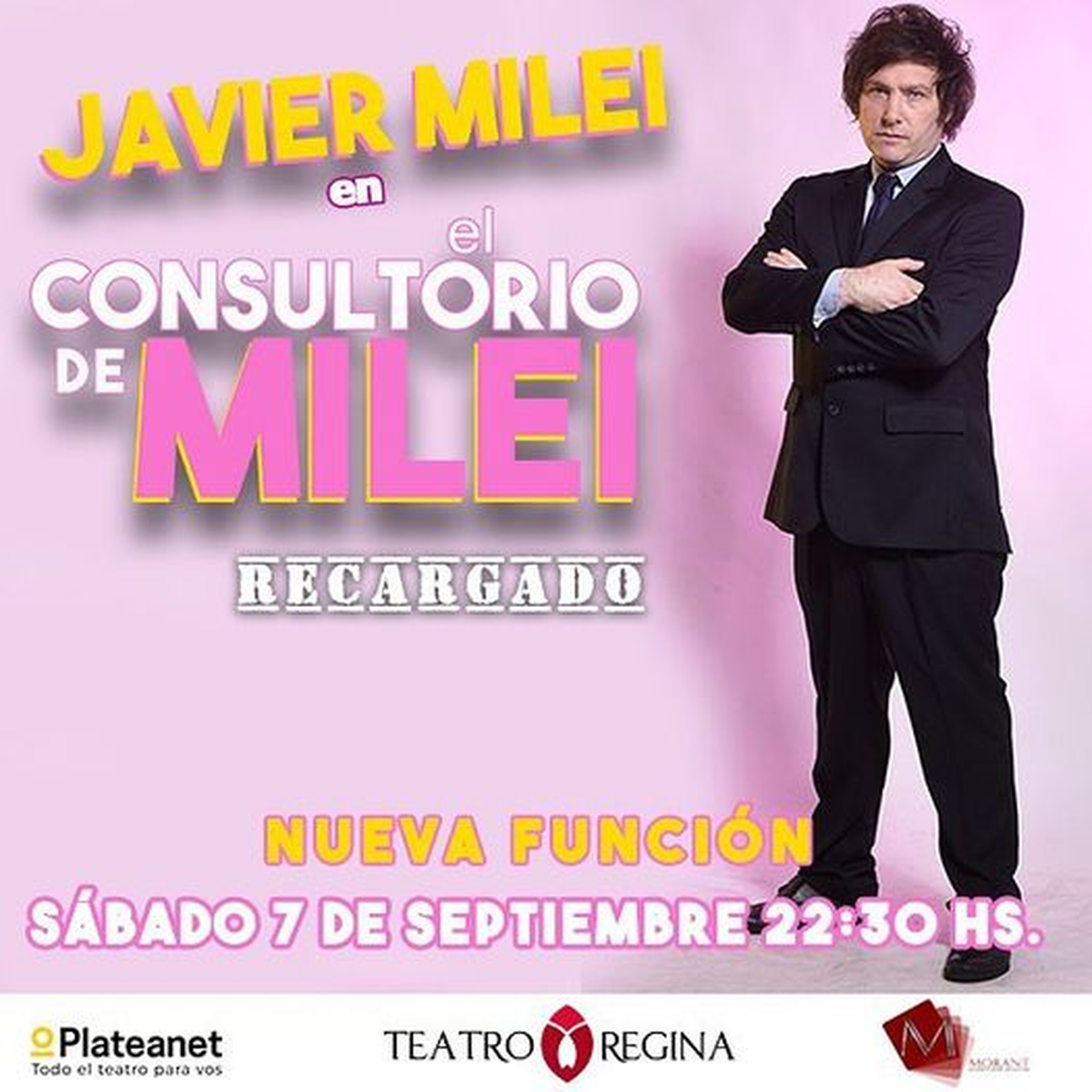 Javier Milei protagonizó "El Consultorio de Milei" en el teatro en 2019.