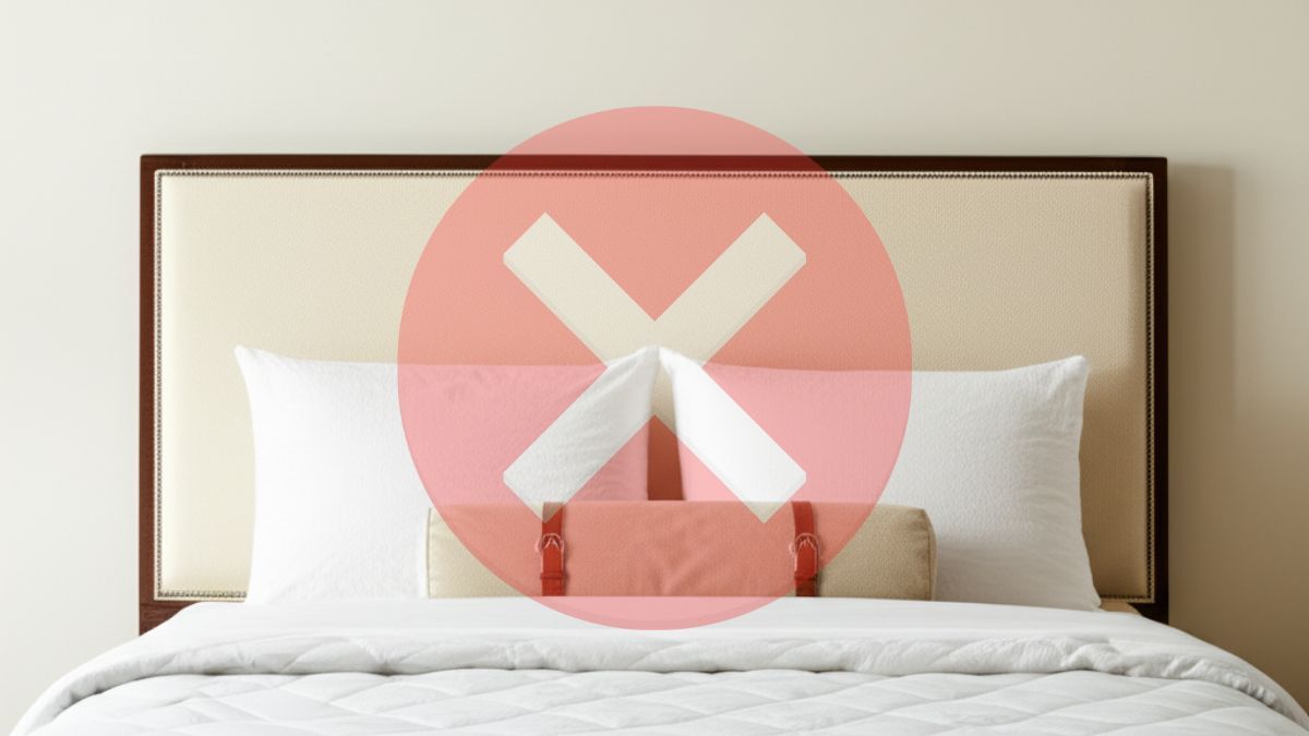 El respaldo de la cama no va más. 