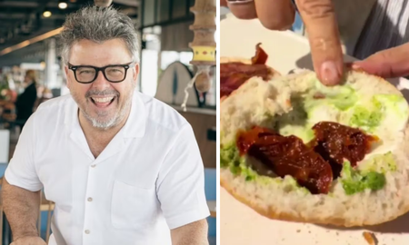 El secreto de Donato de Santis para un panino crocante: capas, equilibrio y una yema explosiva. El secreto de Donato de Santis para un panino crocante: capas, equilibrio y una yema explosiva.