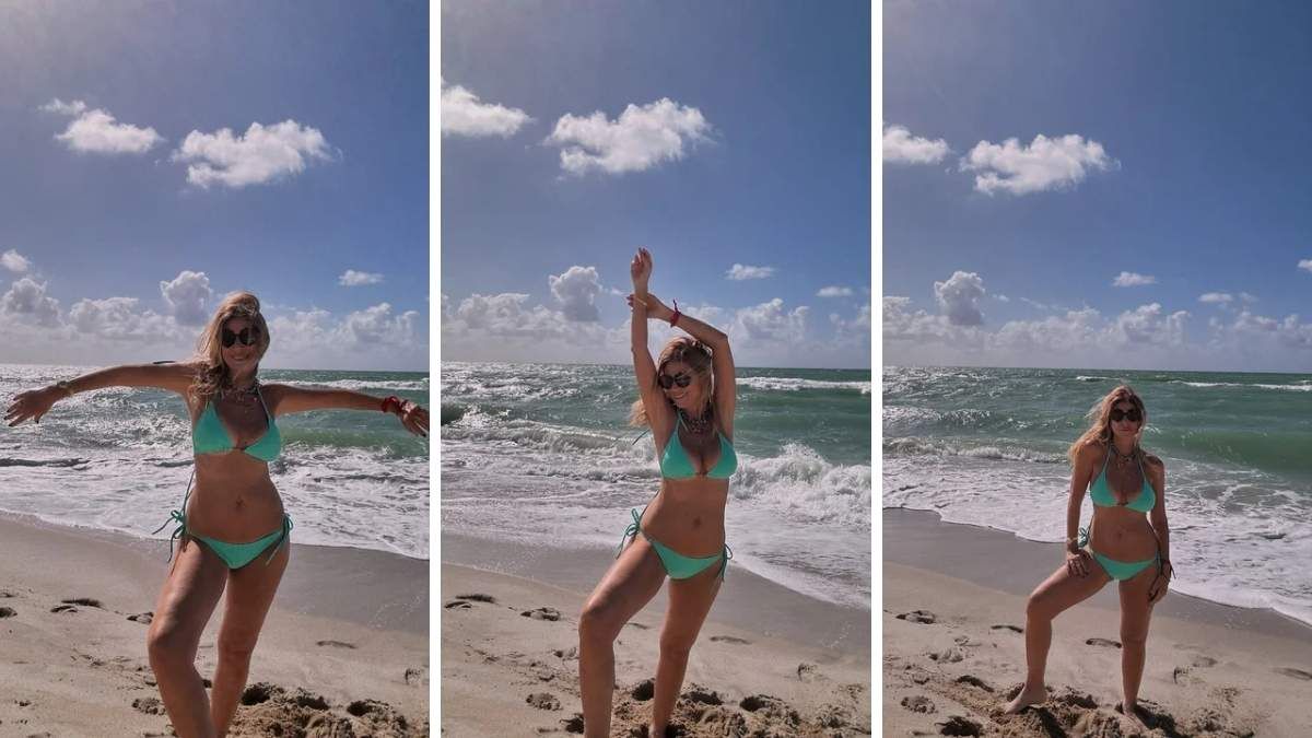 Flavia Palmiero encendió las redes con una bikini verde agua. Flavia Palmiero encendió las redes con una bikini verde agua.