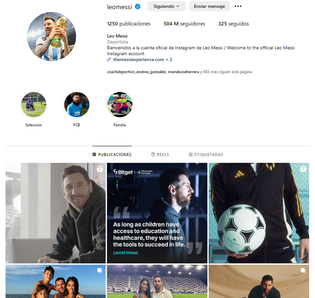Lionel Messi sigue sólo a dos ex jugadores de Colón y a un músico santafesino en Instagram. Lionel Messi sigue sólo a dos ex jugadores de Colón y a un músico santafesino en Instagram.