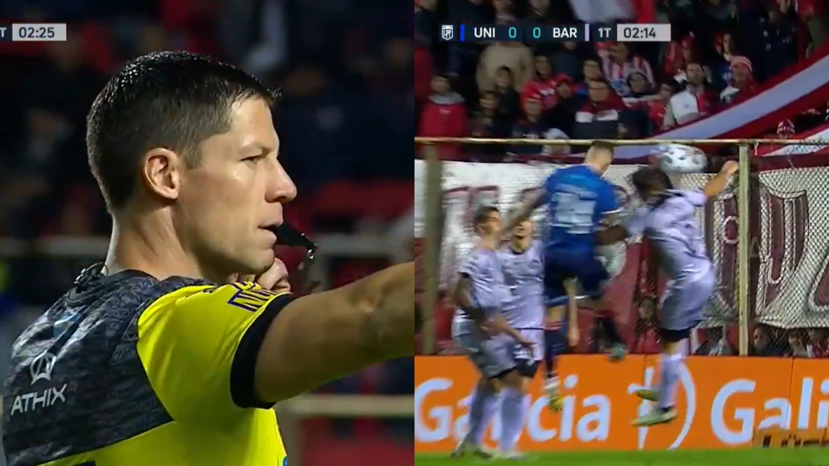 La primera polémica entre Unión y Barracas Central: ¿era penal para el Tatengue?