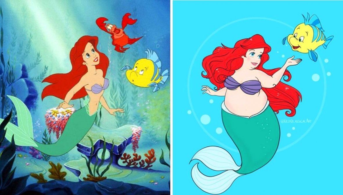 Una artista dibujó a las princesas Disney en versión curvy&nbsp;