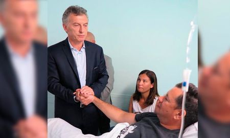 el desubicado chiste de mauricio macri a un policia que puede perder un ojo