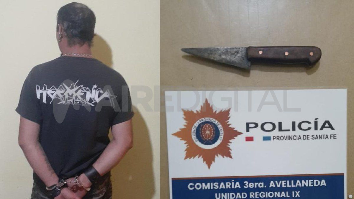 Por el ataque criminal fue detenido un hombre de 37 años y se secuestró un cuchillo.
