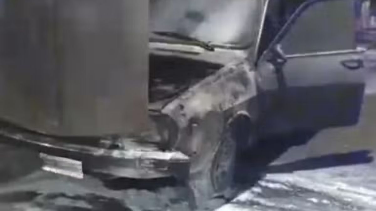 Así quedó el auto luego del siniestro.