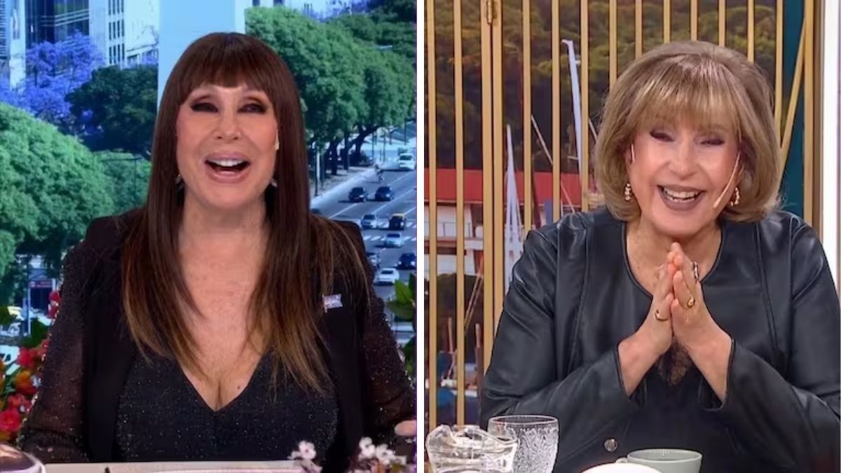 Georgina Barbarossa y Moria Casán unieron las transmisiones de Telefe y El Trece en un dúplex histórico.