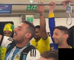 Hinchas de Brasil y Argentina se cruzaron en el subte y hubo duelos de cánticos de cancha. Hinchas de Brasil y Argentina se cruzaron en el subte y hubo duelos de cánticos de cancha.