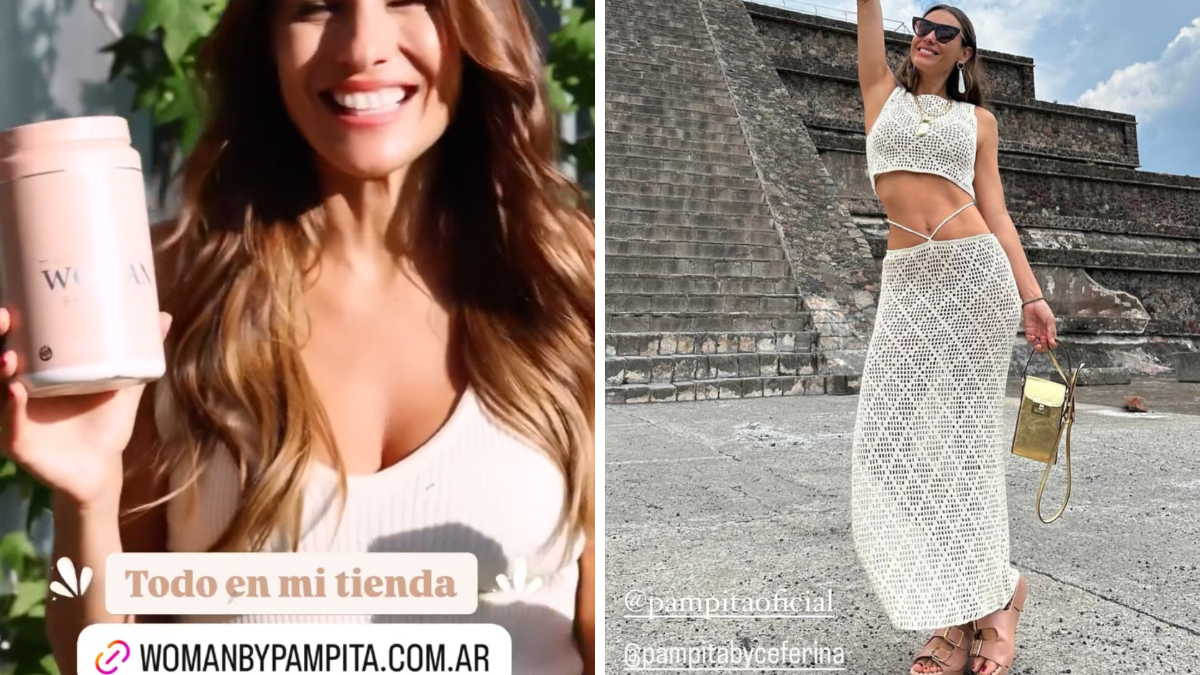 Pampita promocionó sus marcas. Pampita promocionó sus marcas.