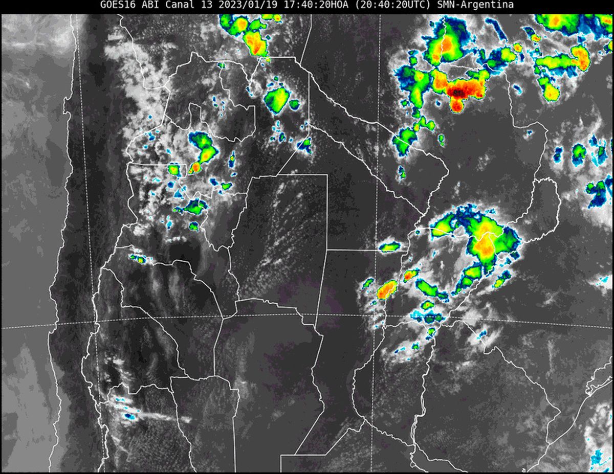 En la imagen satelital se observa poca nubosidad en la provincia.