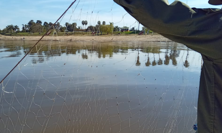 Policía de la provincia junto al ministerio de ambiente detectó un caso de pesca ilegal en el río Salado, en la zona de la ciudad de Santo Tomé. Policía de la provincia junto al ministerio de ambiente detectó un caso de pesca ilegal en el río Salado, en la zona de la ciudad de Santo Tomé.