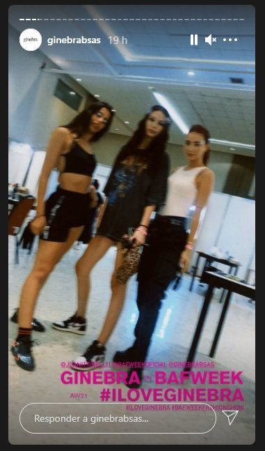 Juanita Tinelli en el desfile de Ginebra