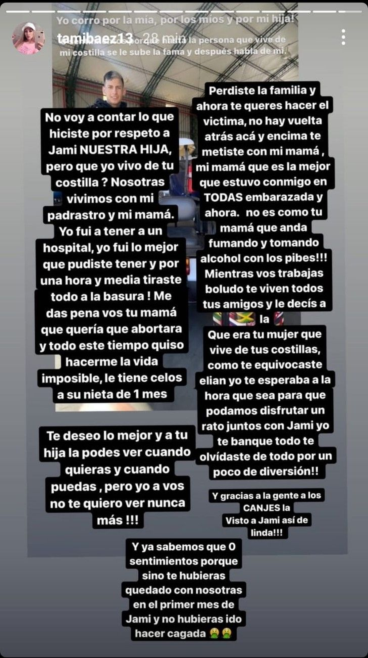 L-Gante y Tamara Báez se separaron