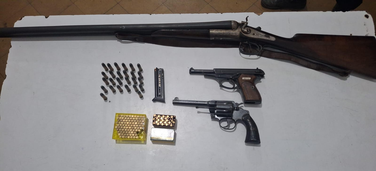 Las armas incautadas por la policía