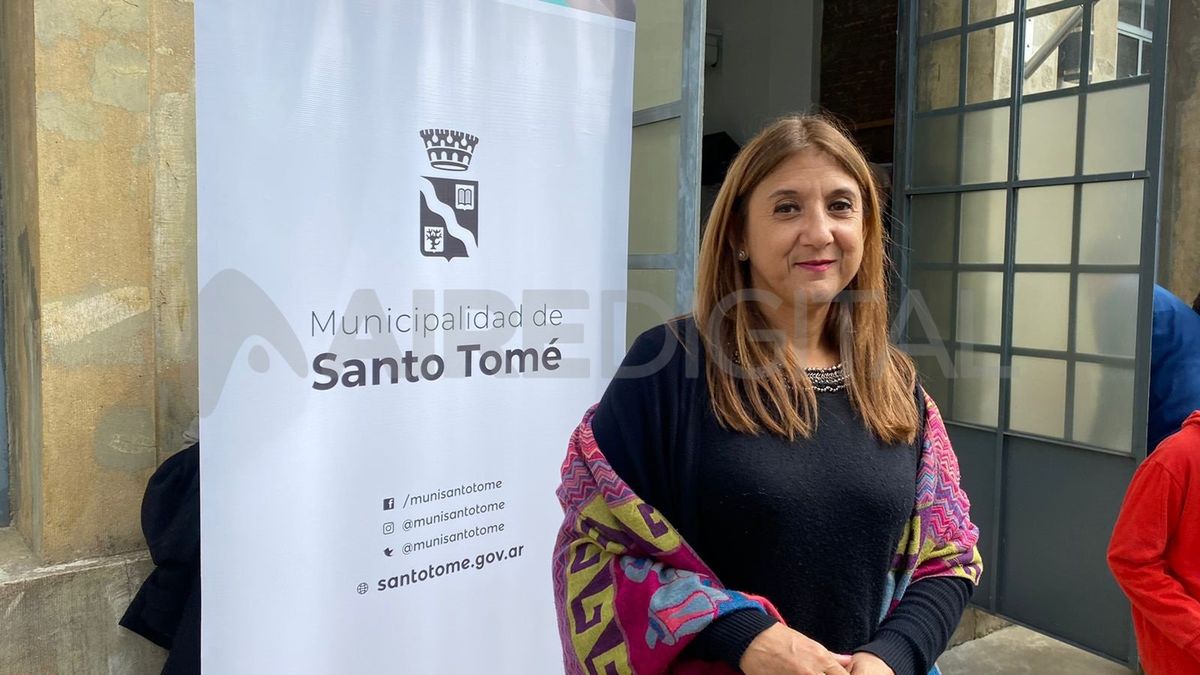 La intendenta de Santo Tomé, Daniela Qüesta.