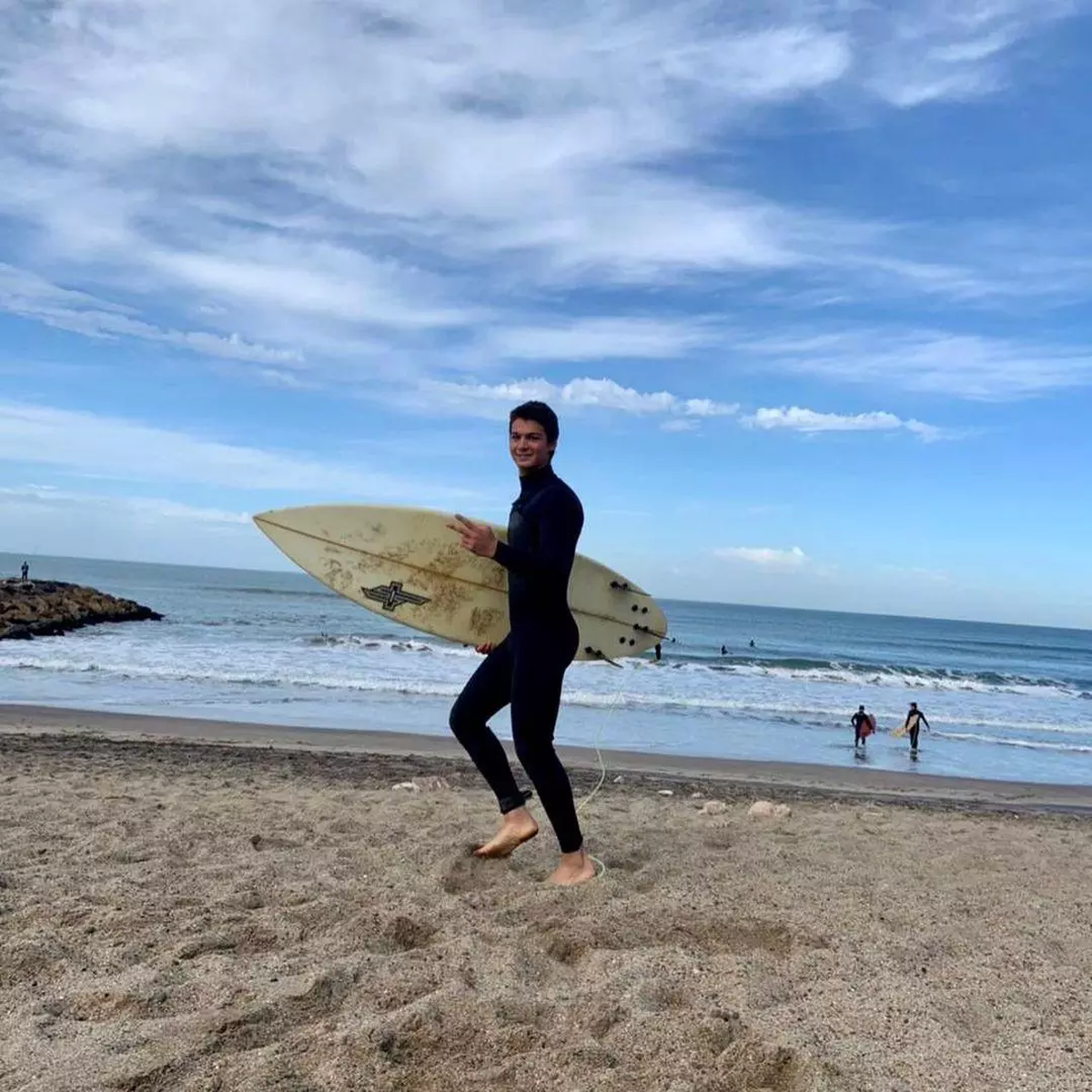 Tiziano también practica surf. Foto: Instagram