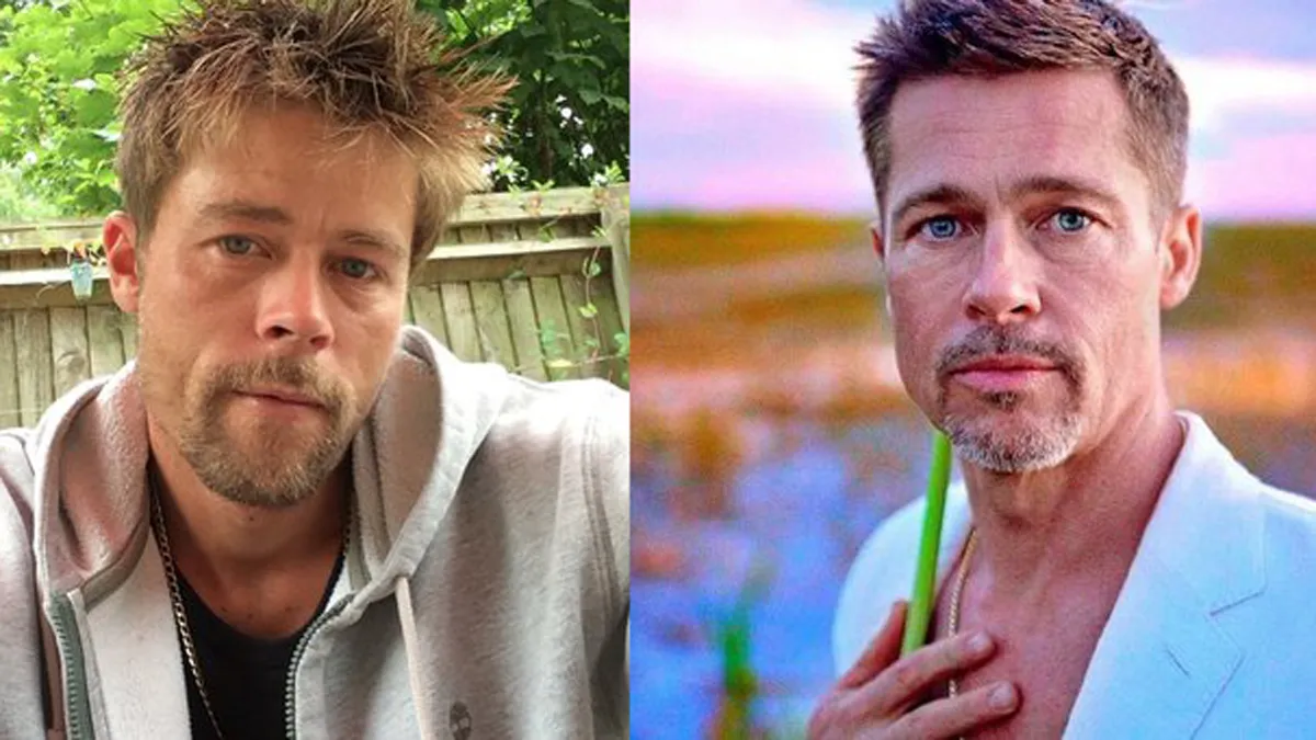 Nathan Meads tiene gran parecido a Brad Pitt.