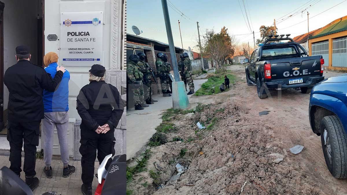 Efectivos de la Comisaría Cuarta realizaron dos allanamientos en 1° Pasaje Público 2200 y en Aguado 2100 y en uno de los procedimientos detuvieron al joven de 21 años