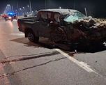El accidente ocurrió a la altura de San Jerónimo Sud. Tres personas viajaban en la camioneta rumbo a AgroActiva y una resultó herida. El accidente ocurrió a la altura de San Jerónimo Sud. Tres personas viajaban en la camioneta rumbo a AgroActiva y una resultó herida.