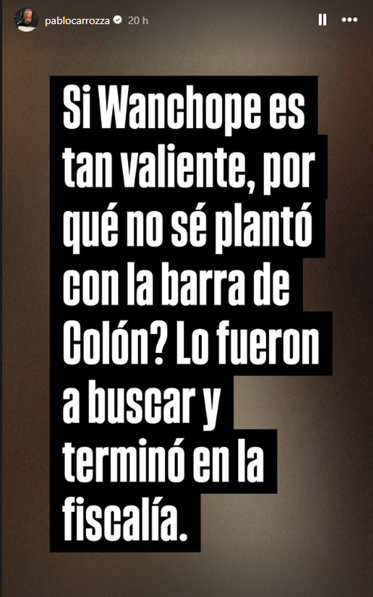 Pablo Carrozza le respondió a Wanchope Ábila. Pablo Carrozza le respondió a Wanchope Ábila.