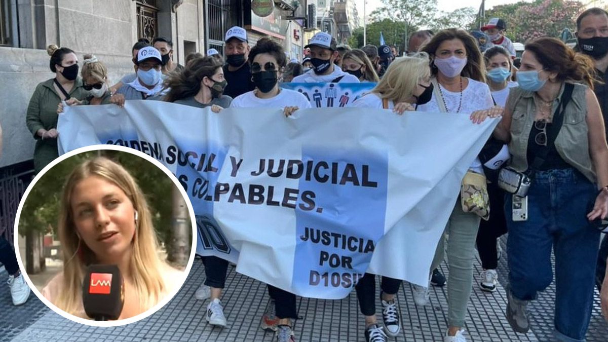 La cronista de Los Ángeles de la Mañana detalló el descontrol en la marcha por Diego Maradona