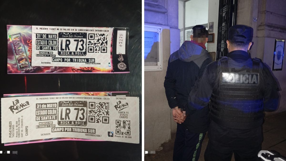 El presunto estafador fue atrapado por la policía a pocas cuadras del estadio de Colón