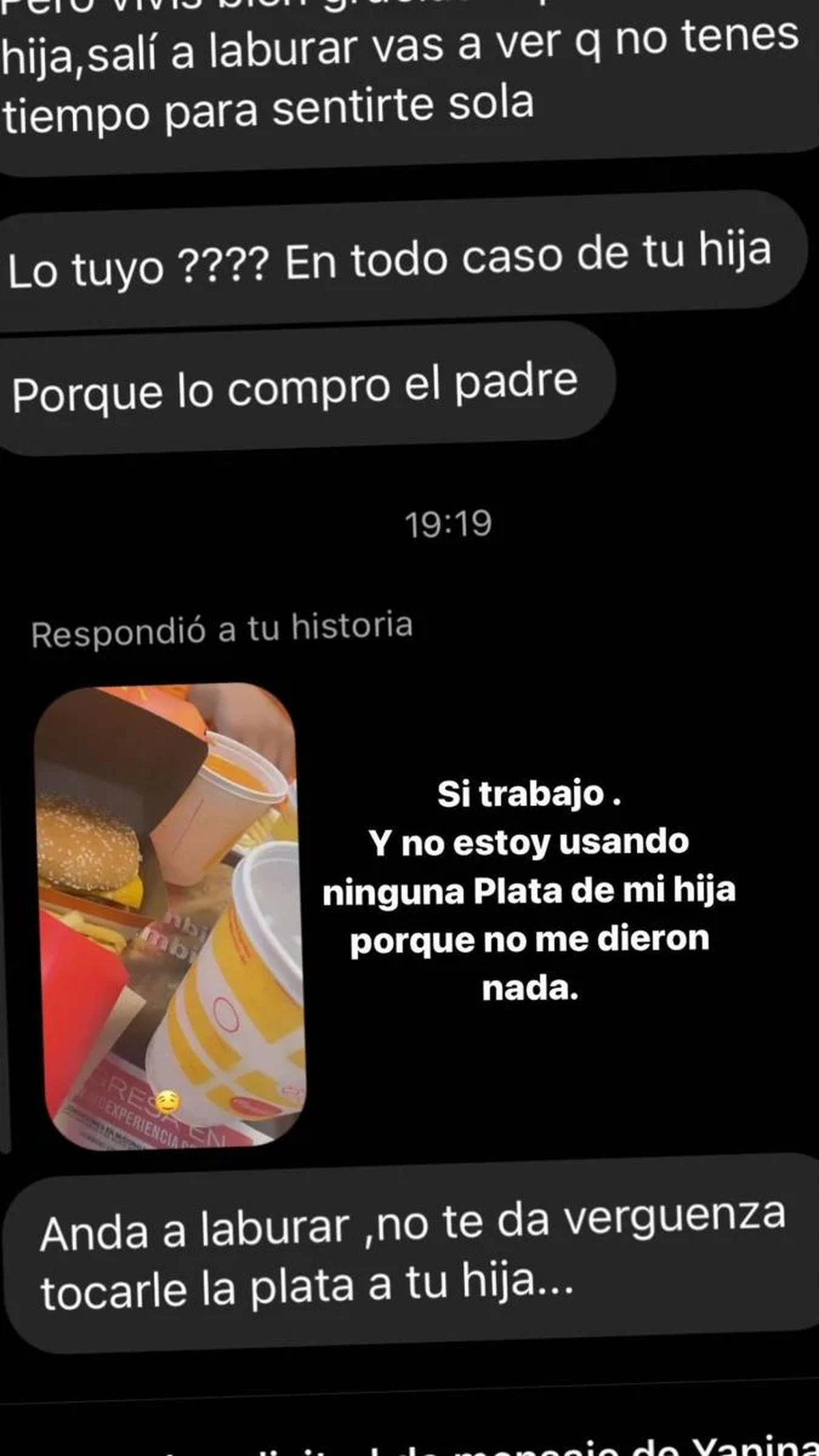 Posteo de Tamara Báez en su cuenta de Instagram.