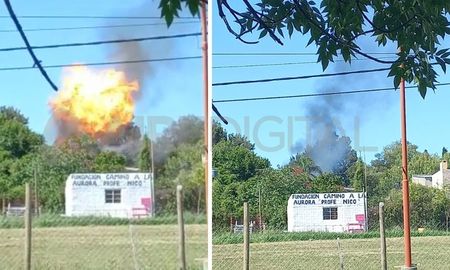 video: impactante incendio y explosion en sauce viejo, en una casa que vende garrafas video: impactante incendio y explosion en sauce viejo, en una casa que vende garrafas