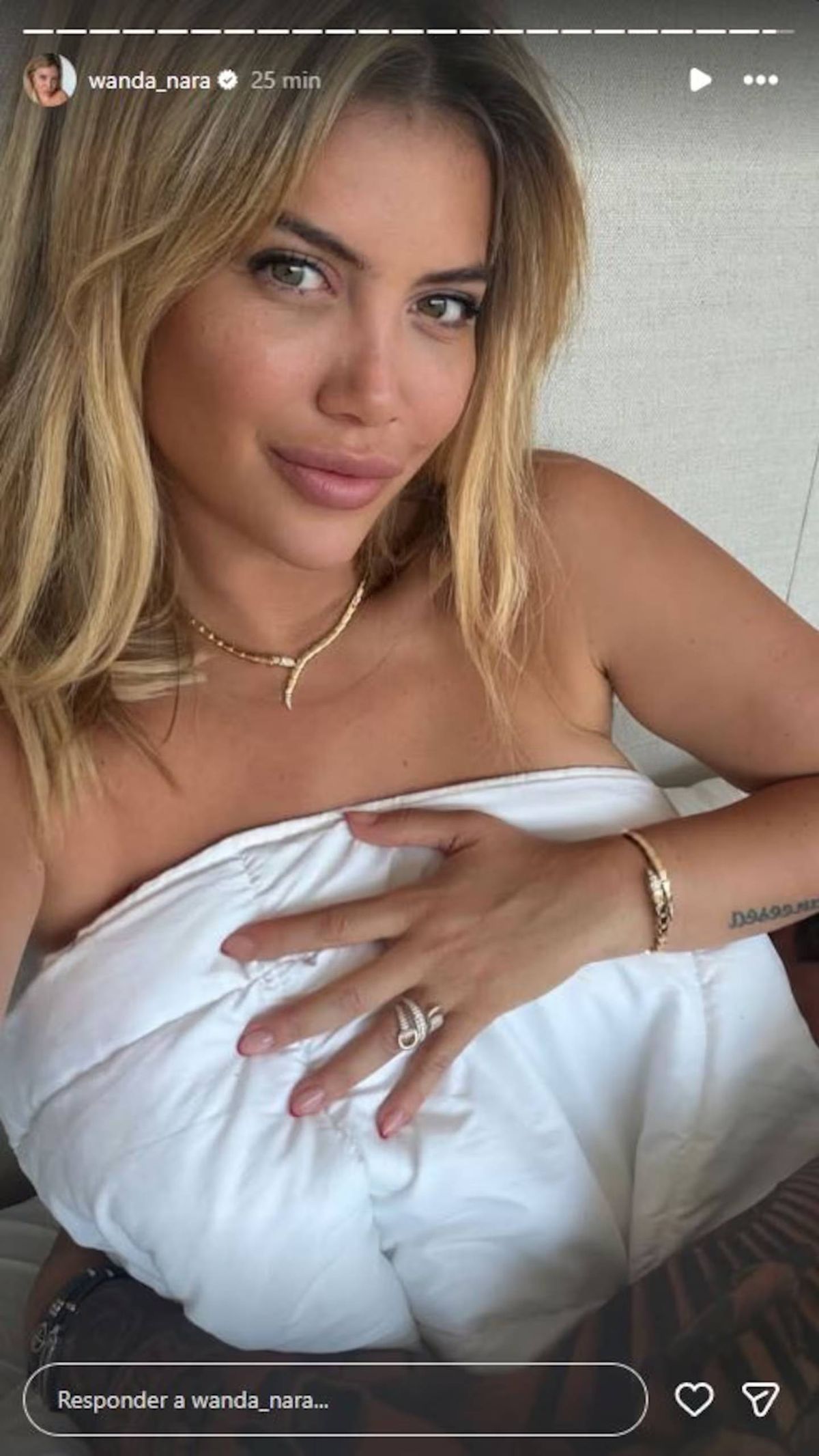 La foto de Wanda Nara después de hacer el amor con Martín Migueles.