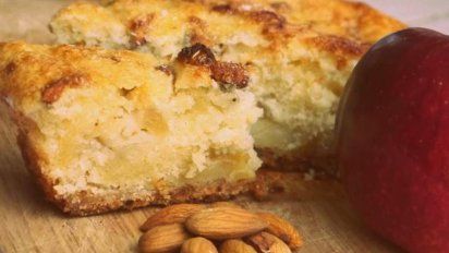 Bizcochuelo de manzana y avena 