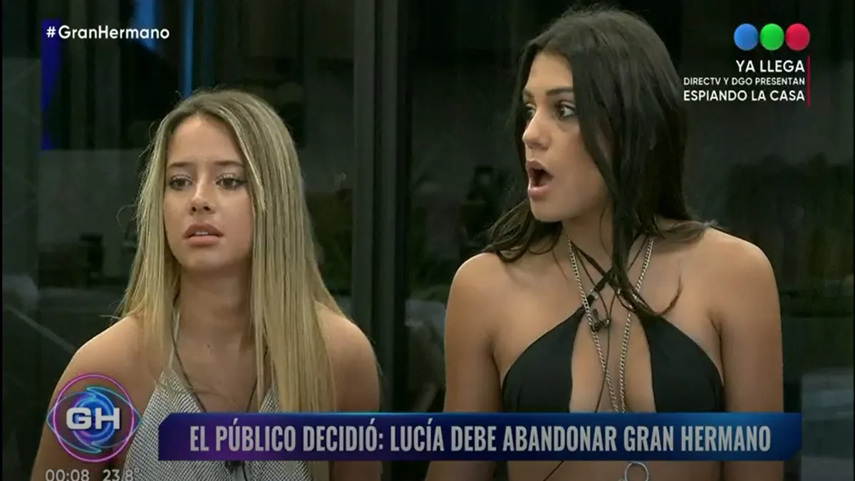 El público de Gran Hermano decidió eliminar a Lucía. El público de Gran Hermano decidió eliminar a Lucía.