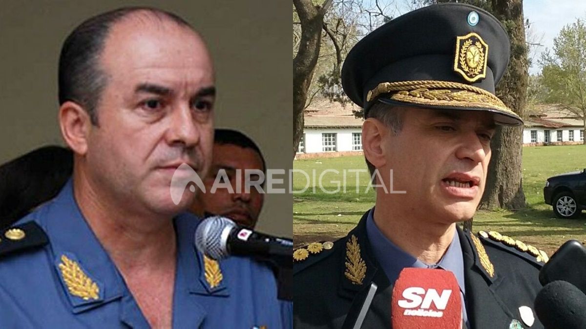 Rafael Grau (izq.) y Omar Odriozola (der.) en la época en que ejercían como jefes de la Policía provincial.