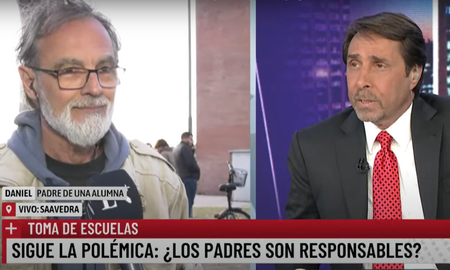 El picante cruce entre Eduardo Feinmann y un padre a favor de las tomas. El picante cruce entre Eduardo Feinmann y un padre a favor de las tomas.
