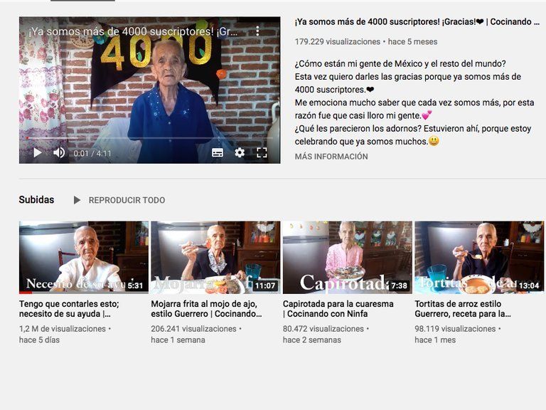 Su canal de Youtube se llama