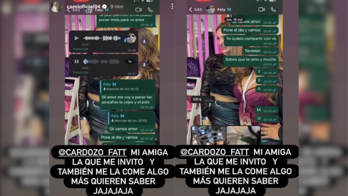 Los chats de Camilota con Fátima, su supuesta nueva novia.