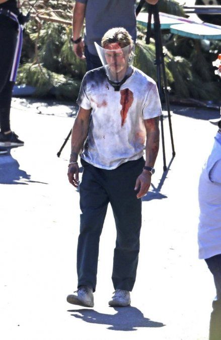 Brad Pitt en pleno rodaje