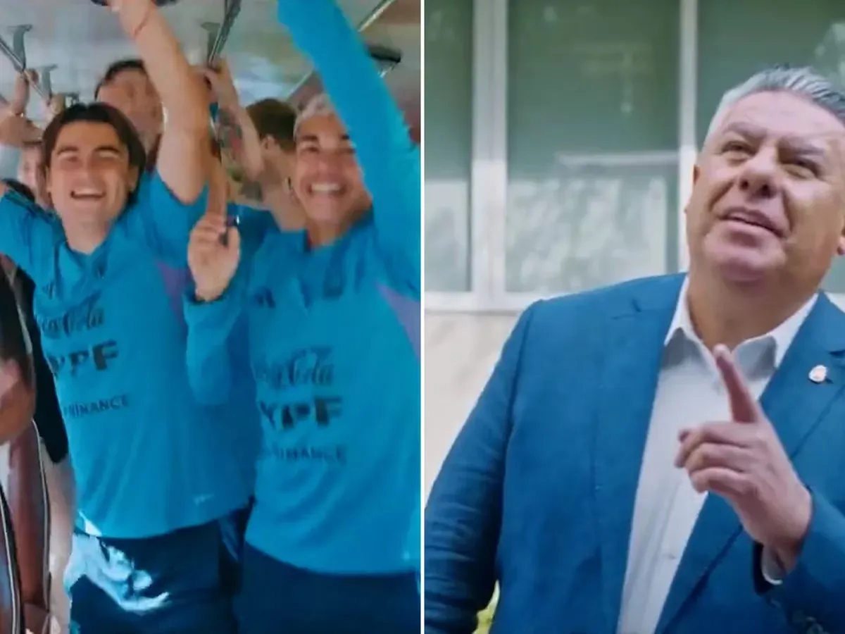 Claudio Tapia en el video previo al Mundial Sub 20 de Fútbol.