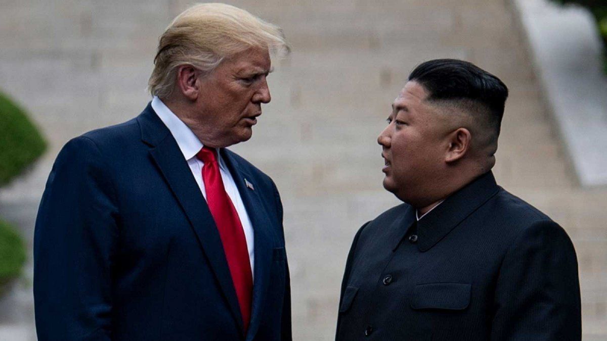 Kim Jong-un junto a Donald Trump